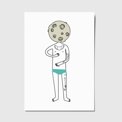 Postal ilustrada de la la colección "Sentimientos ilustrados". Dibujando emociones