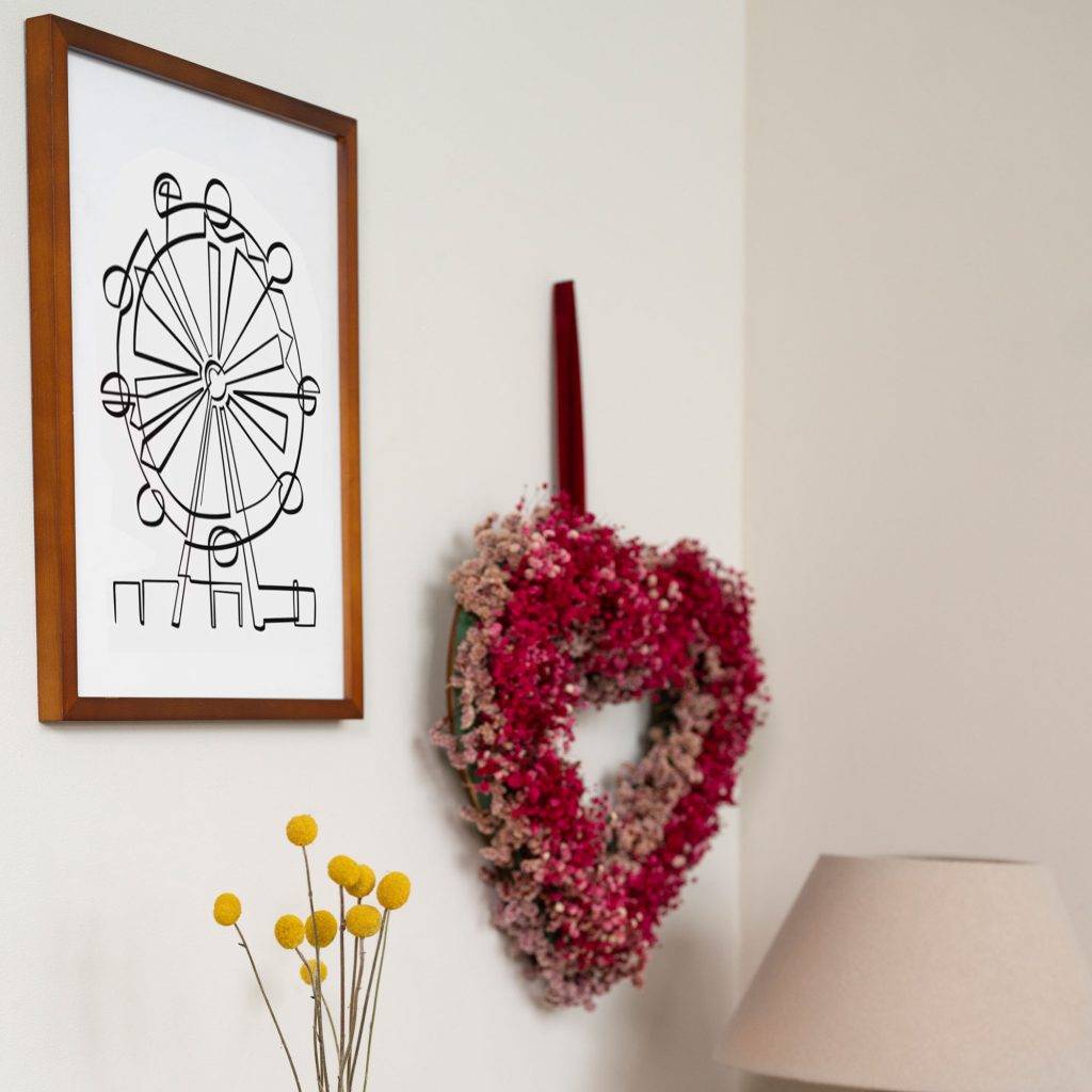 Lamina de la noria London Eye en un solo trazo