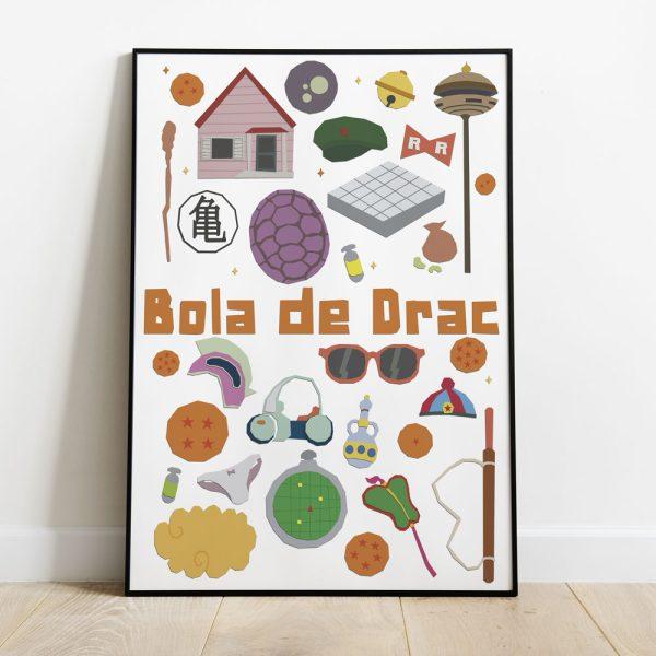 Poster homenatge a Bola de Drac. Innova la teva decoració amb aquest poster il·lustrat únic