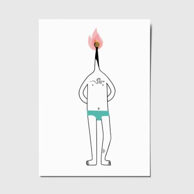 Postal ilustrada de la la colección "Sentimientos ilustrados". Dibujando emociones