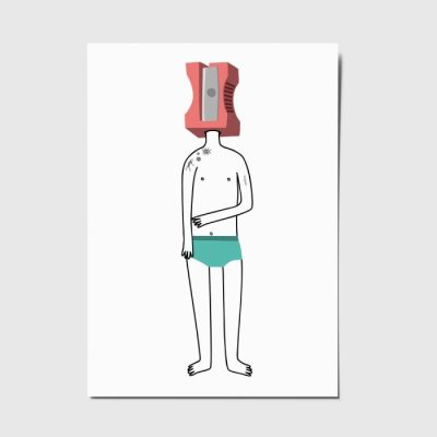 Postal ilustrada. Ilustración de la colección "Sentimientos ilustrados". Dibujando emociones