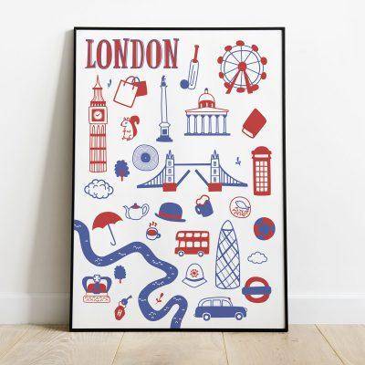 Pòster London iconic. Decora la teva llar amb làmines úniques i originals