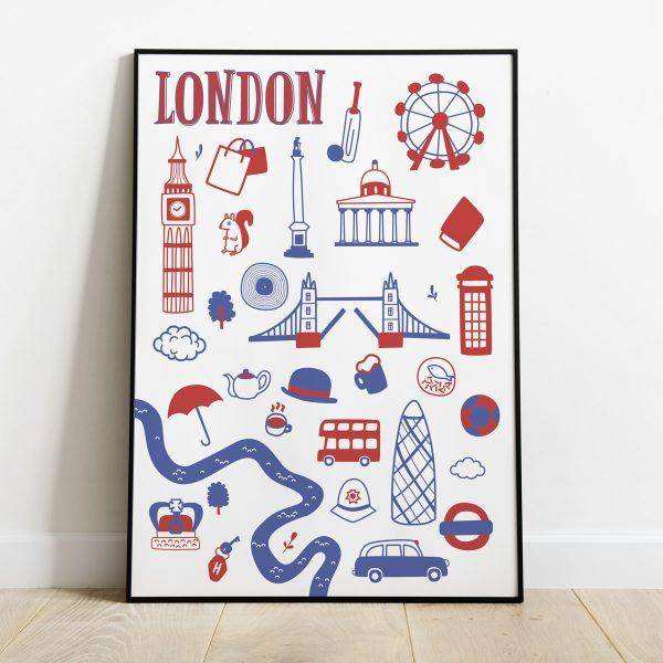 Pòster London iconic. Decora la teva llar amb làmines úniques i originals