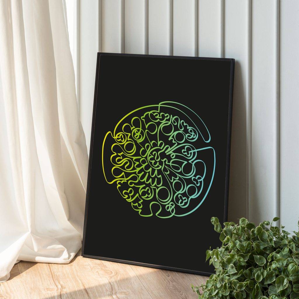 Póster de Roseto, lámina ilustrada abstracta de Sant Cugat del Vallès