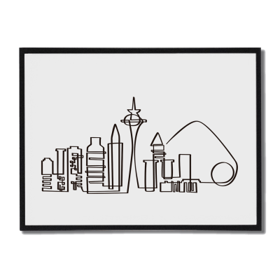 Skyline de Seattle en trazo único – lámina ideal para decoración con estilo minimalista